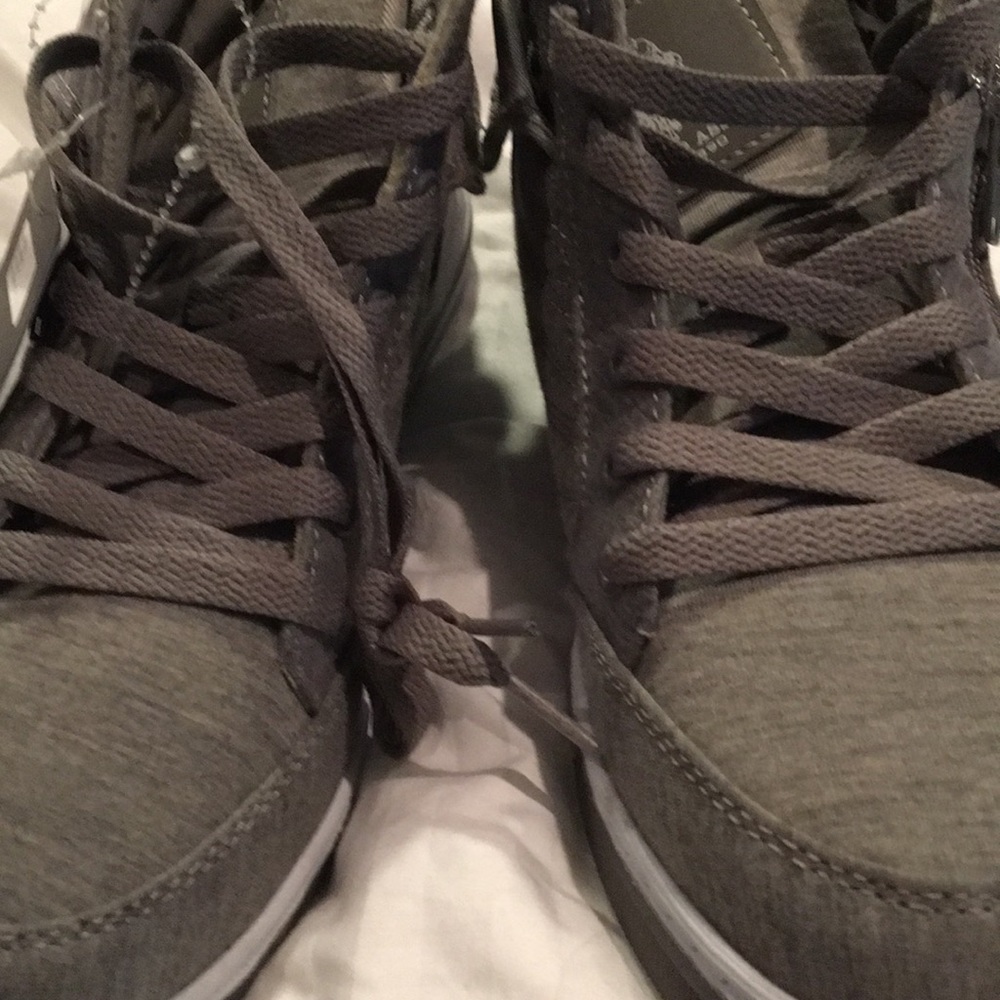 Grey high top shoes